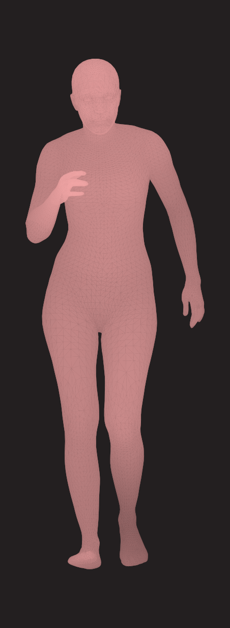 Audrey Hepburn - 3D mesh render