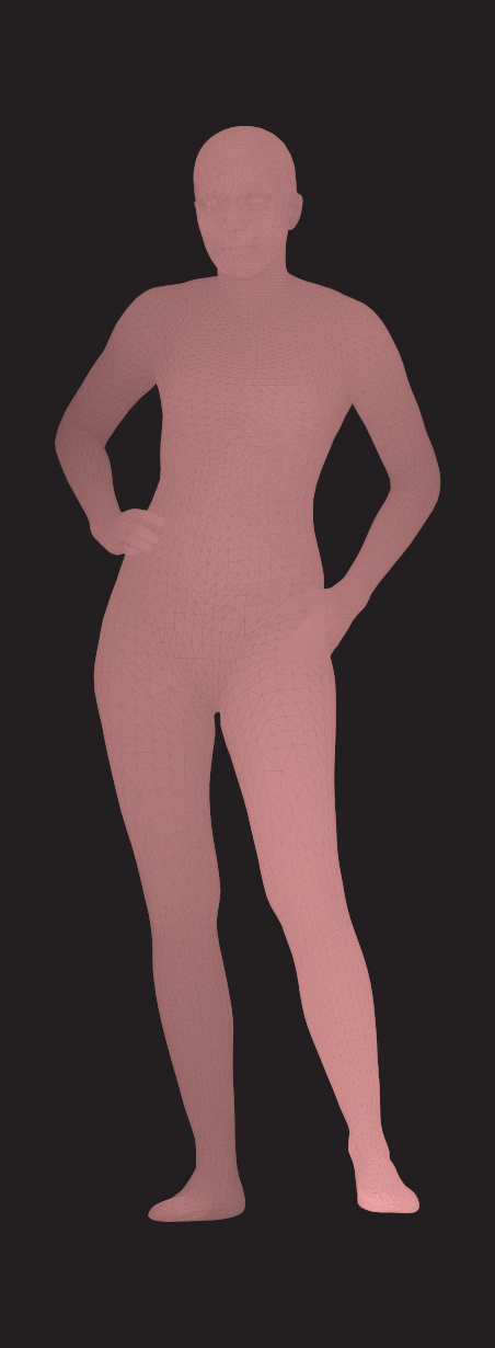 Cindy Crawford - 3D mesh render