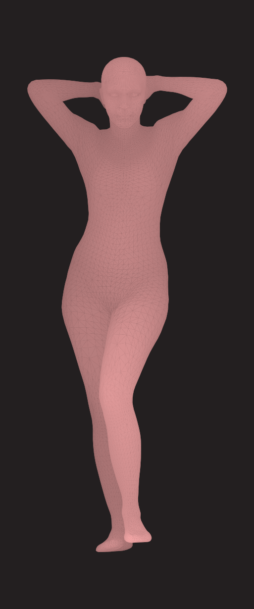 Salma Hayek - 3D mesh render