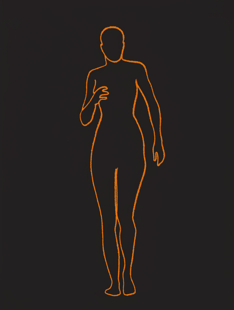 Audrey Hepburn - Kibbe sketch lines