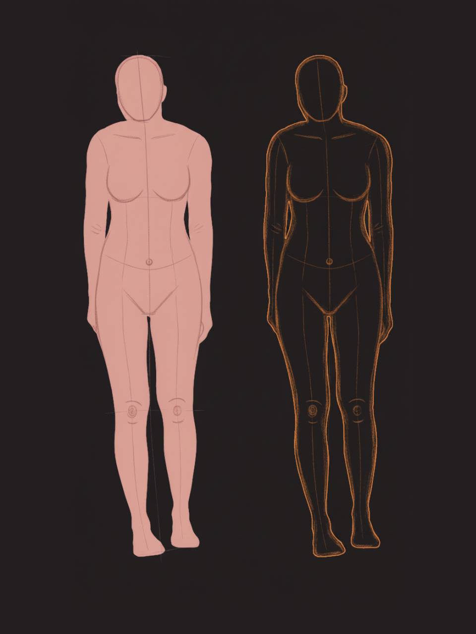 Kirsten Dunst - Kibbe sketch lines