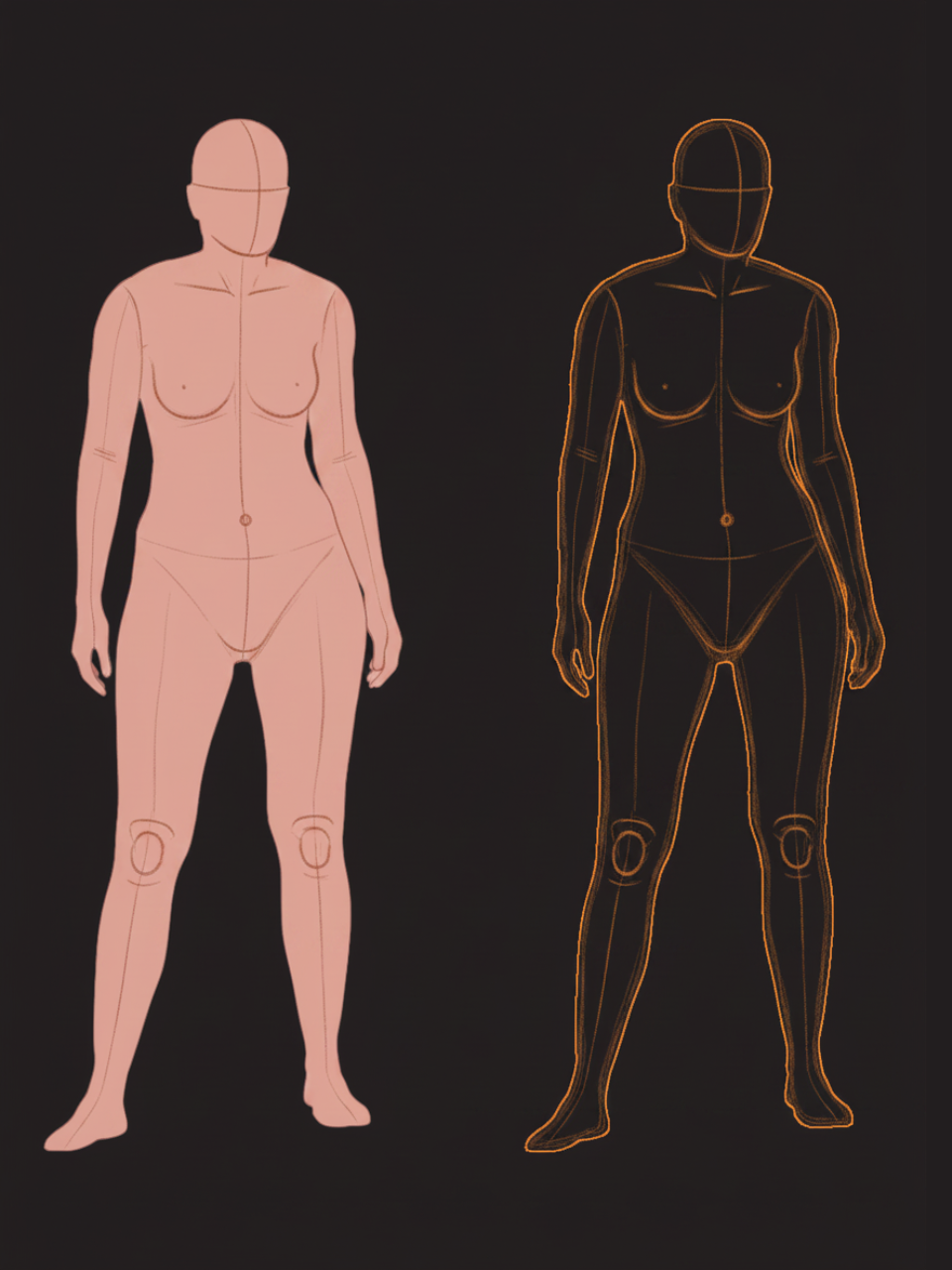 Jennifer Lopez - Kibbe sketch lines