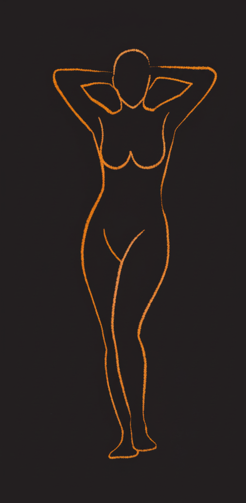 Salma Hayek - Kibbe sketch lines